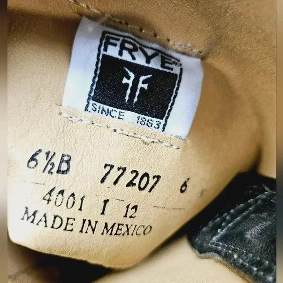Frye Distressed Leather Boots Size 6.5 - Picture 11 of 12